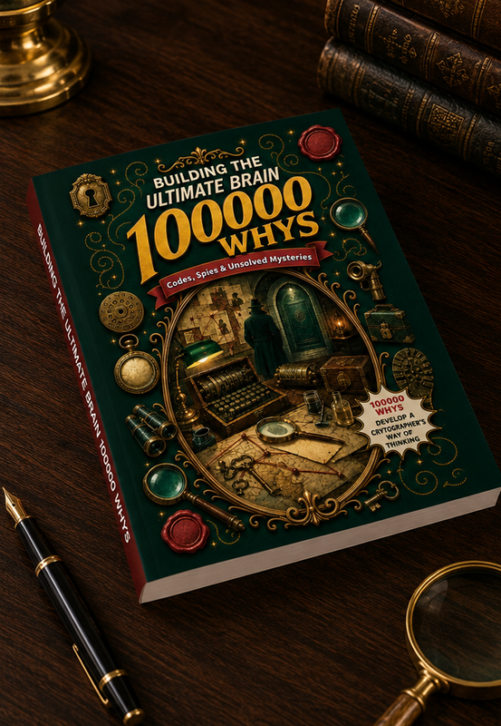 Building the Ultimate Brain 100000 Whys: Codes, Spies & Unsolved Mysteries printed book product image 1, ISBN 9798907000476