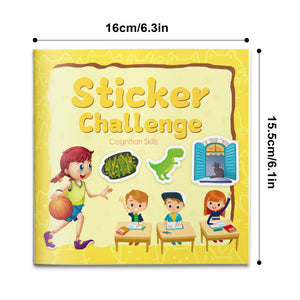 Cognition skills sticker activity book for kids with classroom scenes