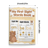 First sight words workbook with animal theme