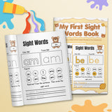 Kids tracing and recognizing beginner sight words