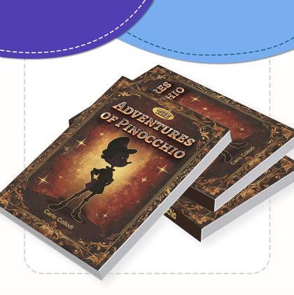 The Adventures of Pinocchio classic 3-book set with Carlo Collodi vintage cover