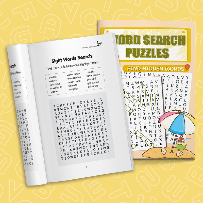 WORD SEARCH PUZZLES: Find Hidden Words – Fun Word Search Game for Kids