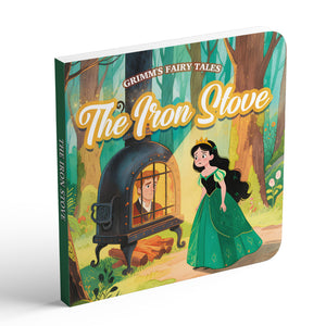 The Iron Stove classic fairy tale picture book cover for kids