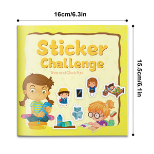 Time learning sticker activity book for kids with clock practice
