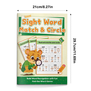Sight word matching pages with circle the word activities
