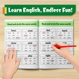 Kids workbook for finding and circling target words