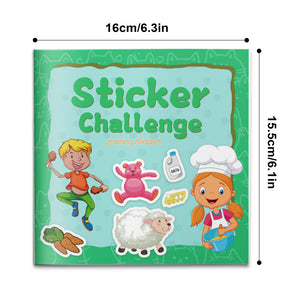 Growth mindset sticker activity book for kids with positive habit scenes