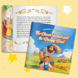Grimm's Fairy Tales The Clever Farmer and the Grumpy Giant Picture Book product image 5 showing printed book details for screen-free reading and learning