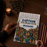 Cartoon Characters Line Art Coloring Book physical printed book product image 2, ISBN 9798904669324