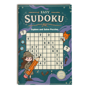 Easy sudoku number puzzle pages for children