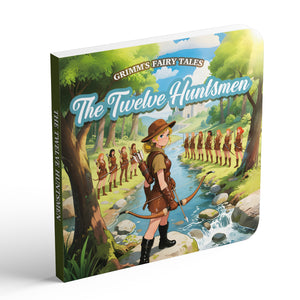 The Twelve Huntsmen classic fairy tale picture book cover for kids