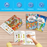 Interactive Recognition Series: Help Kids Improve Concentration with Coloring and Exercise Books Series Set style5