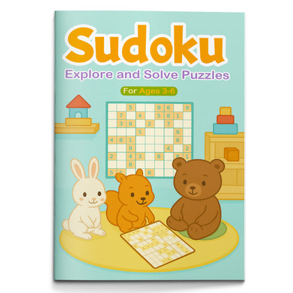 Children's sudoku puzzle book with number grids for focus and reasoning practice