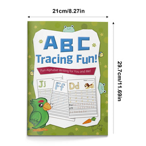 Alphabet tracing pages with picture vocabulary