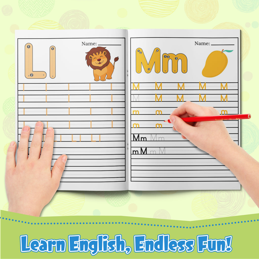 Kids tracing letters Ll Mm Nn Qq and Ss