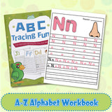 Printed ABC workbook for preschool handwriting