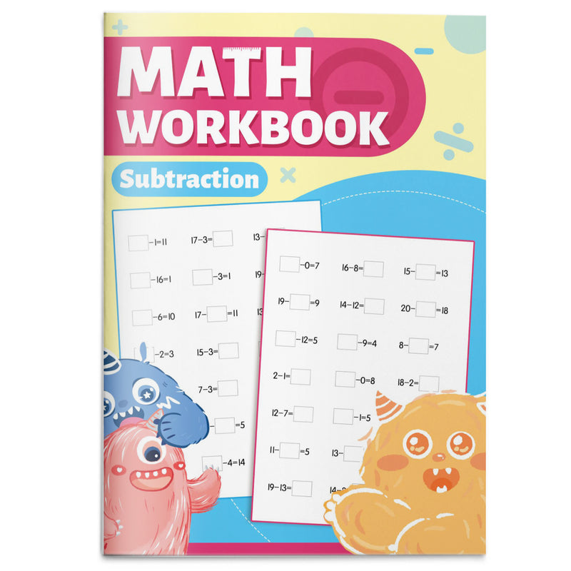 Subtraction Practice Math Workbook cover
