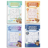 Parent and child using Brainy Sudoku books together