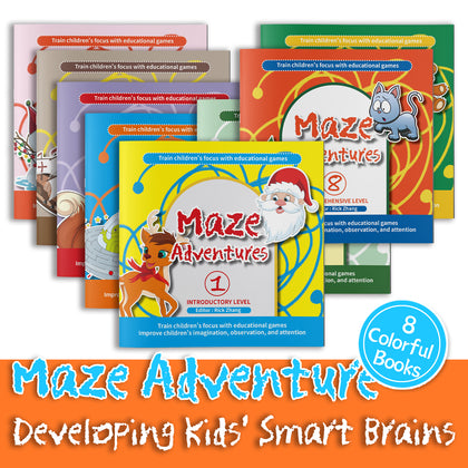 Maze Adventures 8-book puzzle series for kids