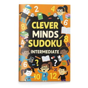 Clever Minds Sudoku Books, 4 Progressive Levels Beginner to Challenge, Number Logic Workbooks for Focus, Critical Thinking and Problem-Solving Practice