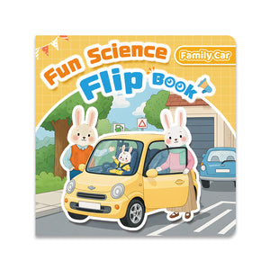 Fun Science Flip Book Family Car interactive picture book for kids cover