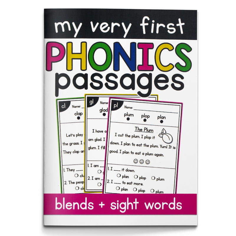 Consonant Blend Reading Workbook for Kids cover