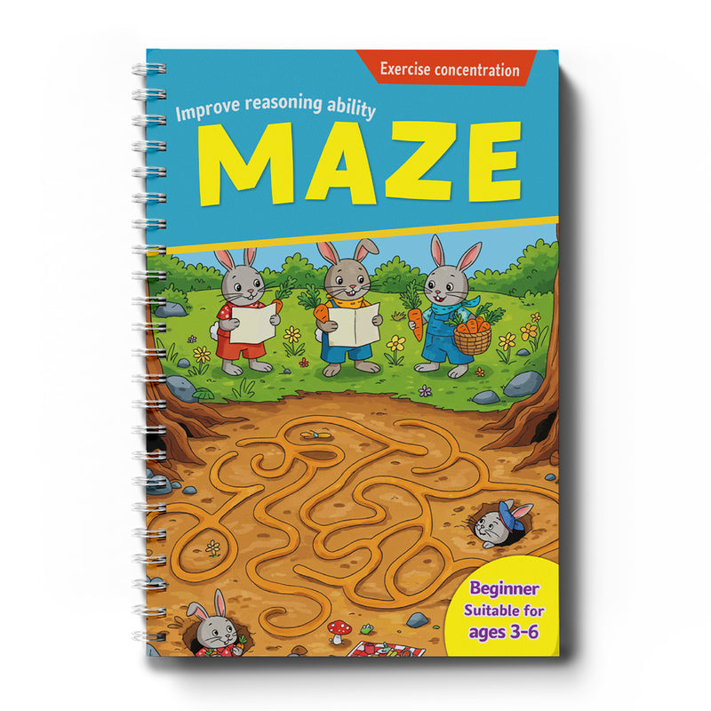 Beginner Maze Workbook Rabbit Paths cover