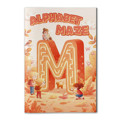 Alphabet Maze Book Letter Paths cover for kids