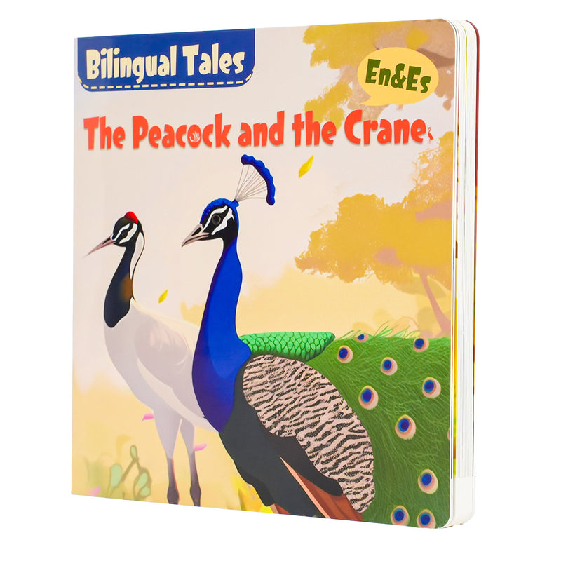 Paired Mounting-Bilingual Tales: The Peacock and the Crane – English & Spanish Storybook