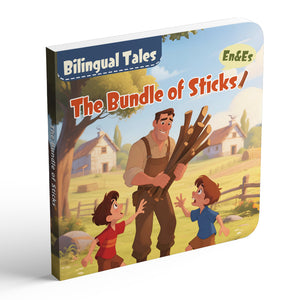 The Bundle of Sticks Bilingual Storybook for Kids, English and Spanish Picture Book, Classic Moral Tale for Early Reading, Language Learning and Bedtime Reading