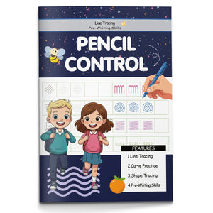 Pencil Control Workbook for Kids, Pre-Writing Skills Practice Book with Line Tracing, Curve Practice, Shape Tracing, Fine Motor Development, and Preschool Kindergarten Learning Activities