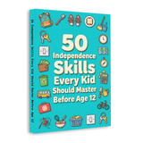 50 Independence Skills Before Age 12 product image 5 showing printed book details for screen-free reading and learning