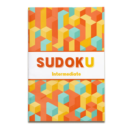 Geometric sudoku workbook pages with beginner number logic puzzles