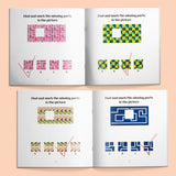 Printed observation workbook with pattern matching activities