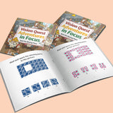 Children solving spot the missing piece puzzles