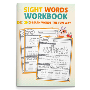 Sight Words Workbook for early reading cover