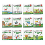 Printed beginner reading set for phonics, vocabulary, and word recognition