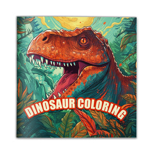 Kids Dinosaur Coloring Book, Detailed Dinosaur Illustration Coloring Pages for Young Artists, Creative Play, and Drawing Fun
