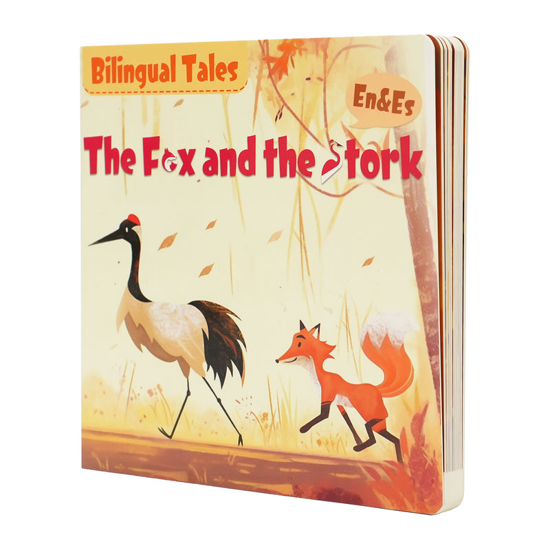 Paired Mounting-Bilingual Tales: The Fox and the Crane – English & Spanish Storybook