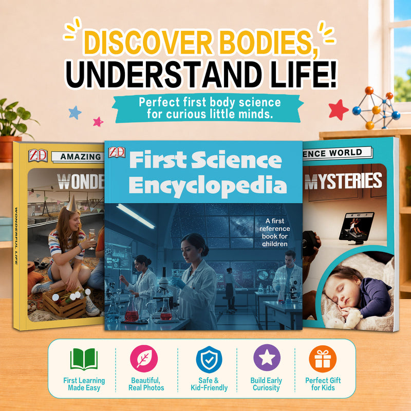 Children's Body, Life and Animal Science 3-Book Set main printed book set image, image 1, bundle ISBN 9798904662295
