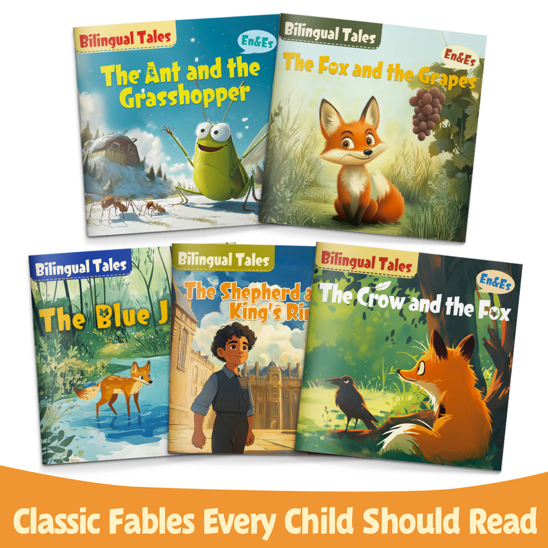 Bilingual Storybook Collection: 5-Book Set main cover and printed book set view, image 1, bundle ISBN 9798900661360