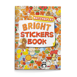 Match and Play Bright Stickers Book cover for kids