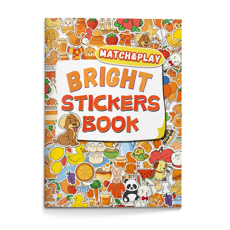 Match and Play Bright Stickers Book cover for kids