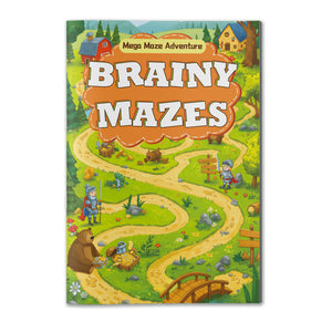 Brainy Mazes Adventure Book for Kids, Fantasy Pathfinding Puzzle Book with Focus Training, Logic Skills, Problem-Solving, and Brain-Building Fun