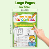 Alphabet tracing workbook for kids with pen control and handwriting practice