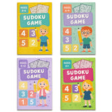 Kids using Sudoku Game books for number sense practice