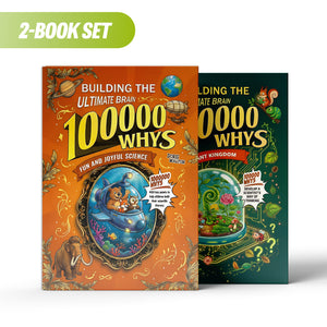 100000 Whys Plant Kingdom Science Book for + Building the Ultimate Brain 100000 Whys Sc: 2-Book Set main cover and printed book set view, image 1, bundle ISBN 9798900667034