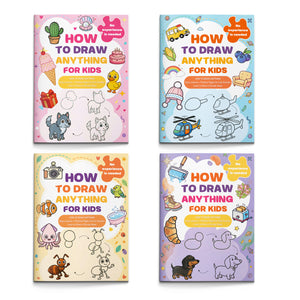 How to Draw Anything for Kids 4-book step-by-step drawing set cover