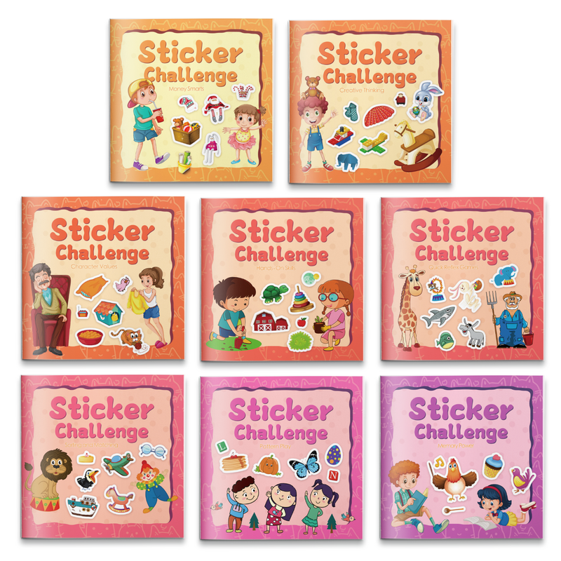 Sticker Challenge 8-book activity set cover