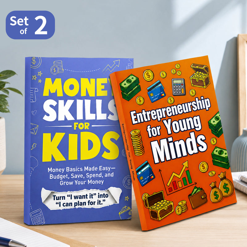 Kids Entrepreneurship and Financial Skills 2-Book Set physical printed book set image 1, bundle ISBN 9798904664879